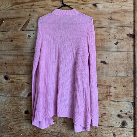 Talbots 100% linen knit open front cardigan - Picture 2 of 11